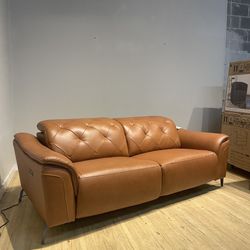 Camel Brown Power Reclining Recliner Sofa Couch