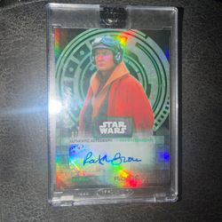 2022 STAR WARS SIGNATURE SERIES RIC OLIE Auto RALPH BROWN SSP #02/25 GREEN