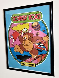 Donkey Kong Framed POSTER Nintendo 1981 Repro