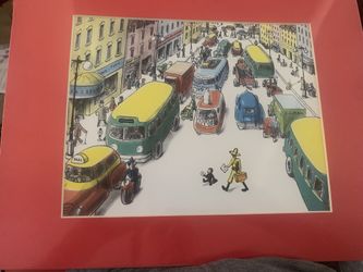 1996 Curious George Print Signed By Margaret Rey
