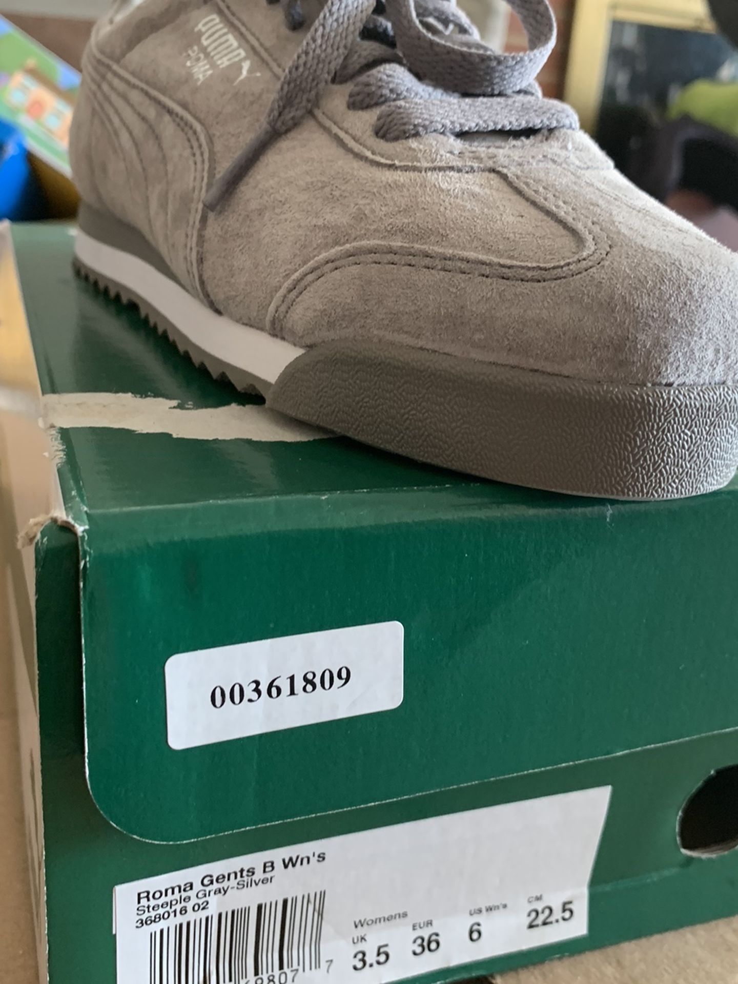 Puma Roma Size 6.5 Women S Cl Grey Silver