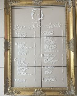 Wedding Seating Chart - Los Angeles Calligrapher