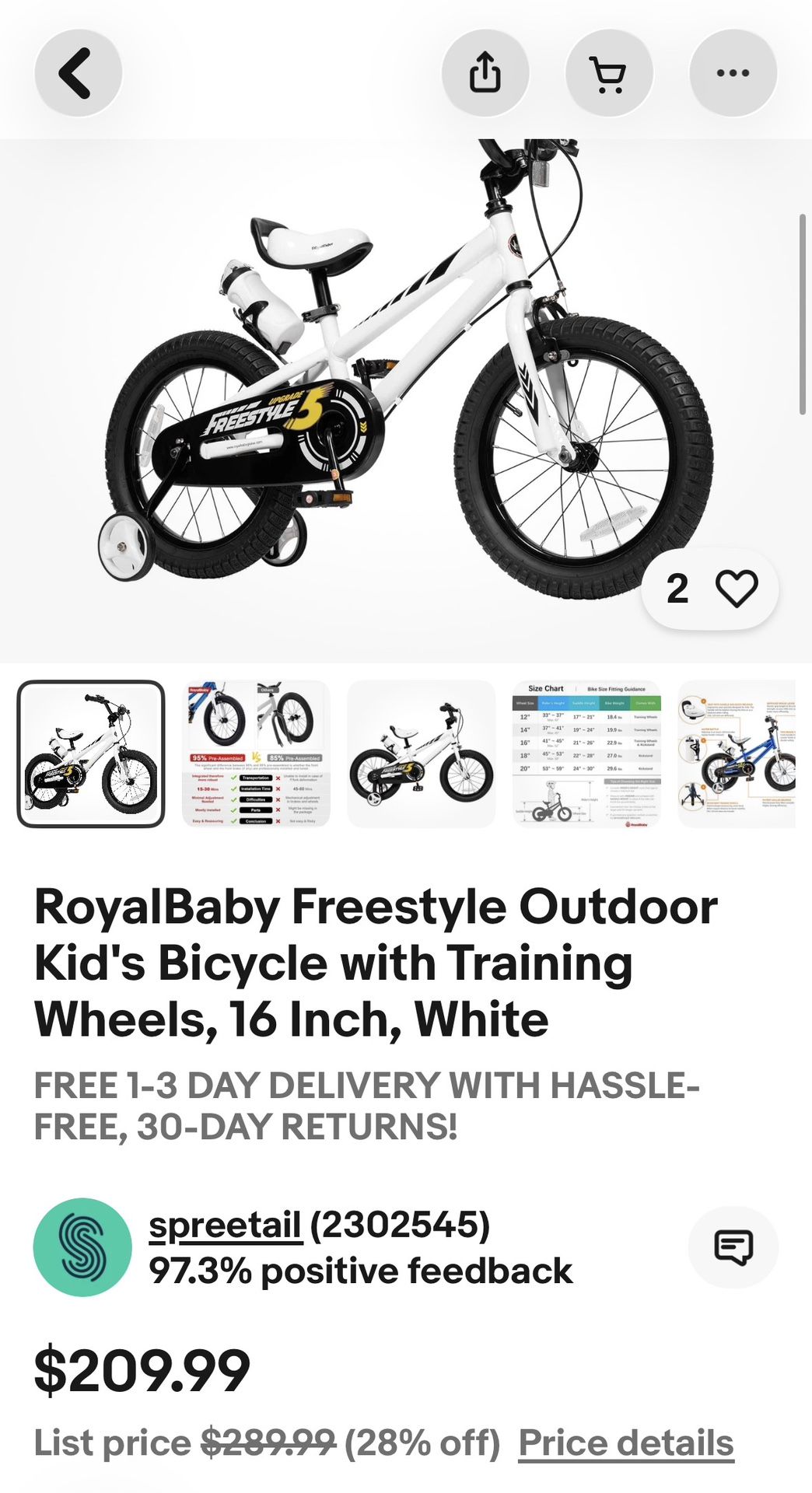 Royal baby 16” Bike