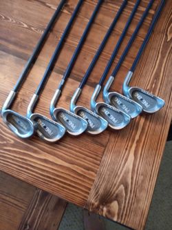 Ping Zing iron set,5,6,7,8,9,WS ,Graphite shafts nic grips