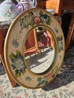 Vintage Floral Mirror