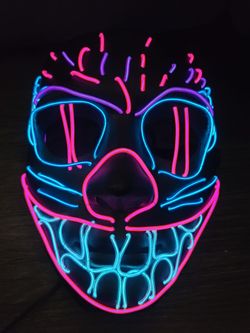 LED Light-Up Halloween Costume Mask