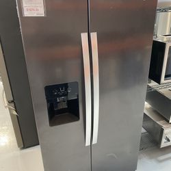 Whirlpool Black Stainless Steel 36” Wide Side-by-Side Refrigerator - 25 Cu. Ft.