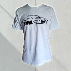 The Car Culture BMW M3 Car Silhouette White T-Shirt Size M 