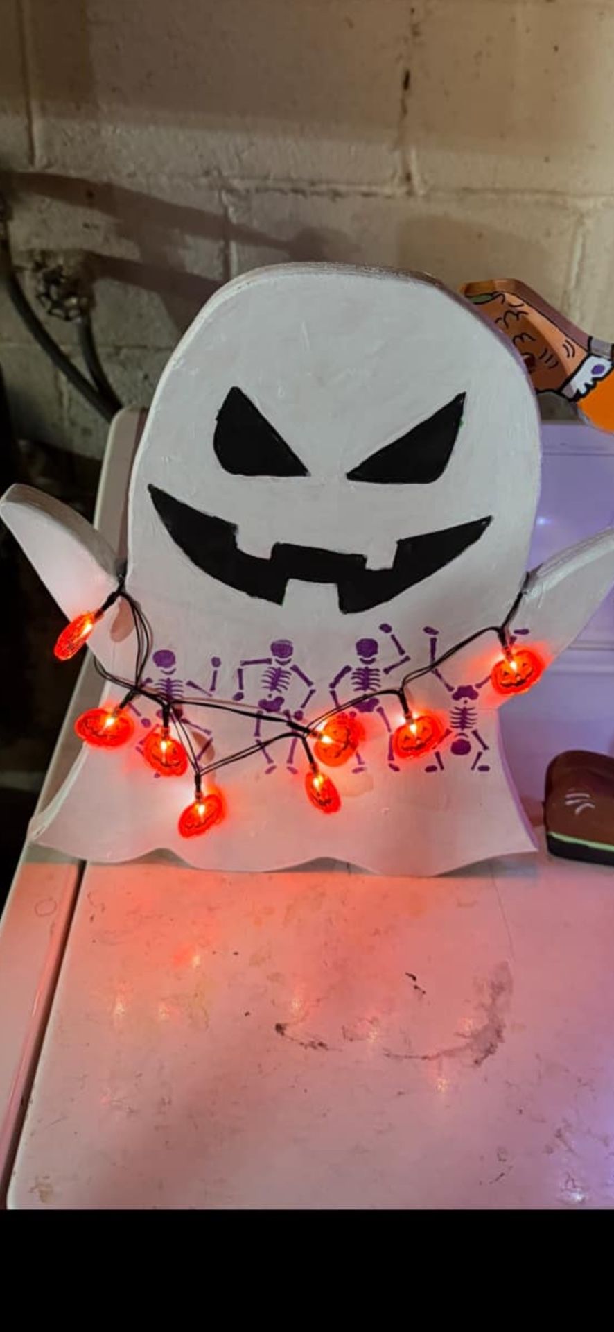Handmade Wooden Light Up Ghost