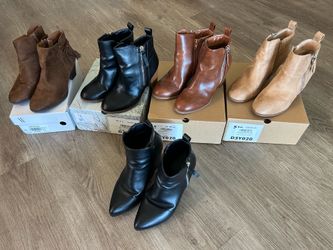 Women’s Block Ankle Boots - size 5 1/2 ($150 for all)