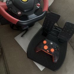 Xbox One s and Ferrari steering wheel