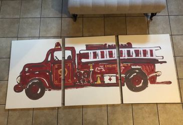 Fire Truck Painting From Pottery Barn