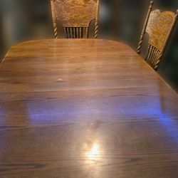 Antique Oak Wood Table