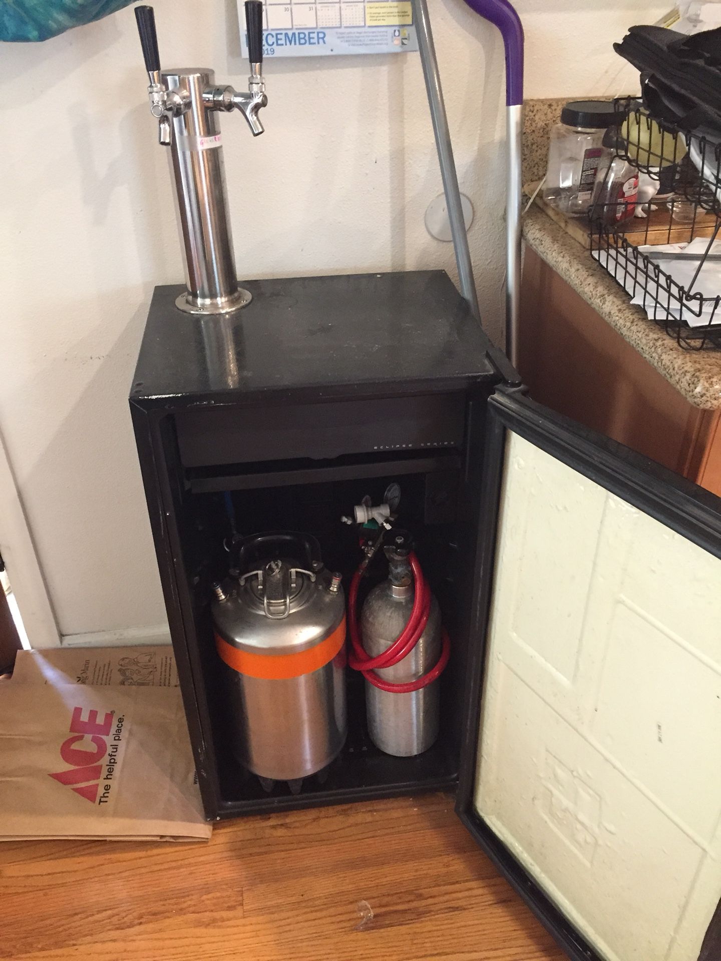 3 gal Keg + CO2 tank + homemade kegerator for Sale in San Diego, CA