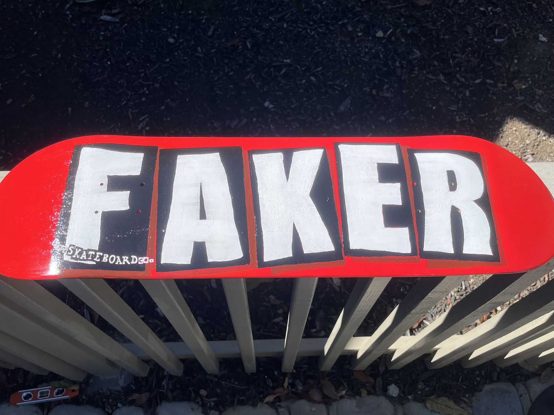 Hand painted skateboard