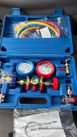 A/C Manifold Gauge Set for R134a – Automotive AC Diagnostic Tool (Open Box)
