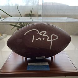 Tom Brady Autographed Football In Display Case Signed w/COA 644