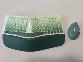 MOFII Ergonomic Split Keyboard & Mouse Bundle Green English QWERTY