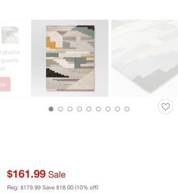 Brand new 5x7 tufted area rug (%90 wool)