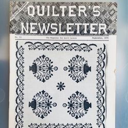 September 1970 Quilters Newsletter Magazine Collectors Reprint #8292