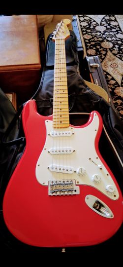 Fiesta RED Fender Stratocaster, Great Shape, Outstanding And Performing Classic Fender Sounds; Trade Your Telecaster +$ To U / Or Best $.