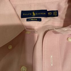 $25 Very Nice Soft Pink Ralph Lauren, Soft Cotton Shirt