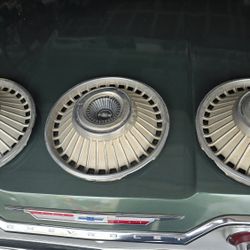 Impala Hubcaps Only Have 3 Hubcaps 14 Inch Good For Man Cave $30 For All 3 Chevy Hubcaps Work For Biscayne Or Bel Air Impala Wagon 