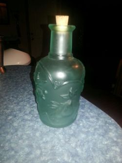 Smoke glass wine bottle