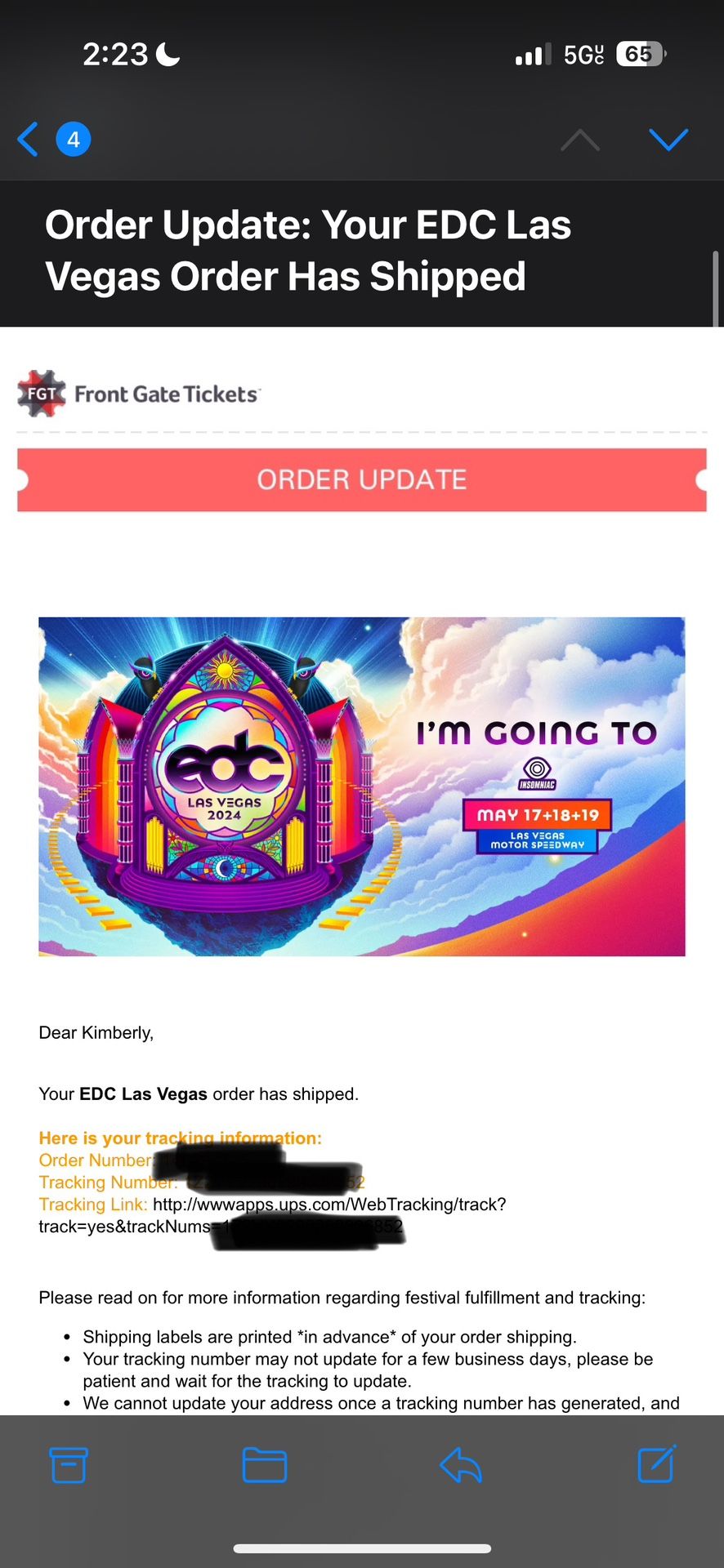 TWO VIP EDC Tickets 