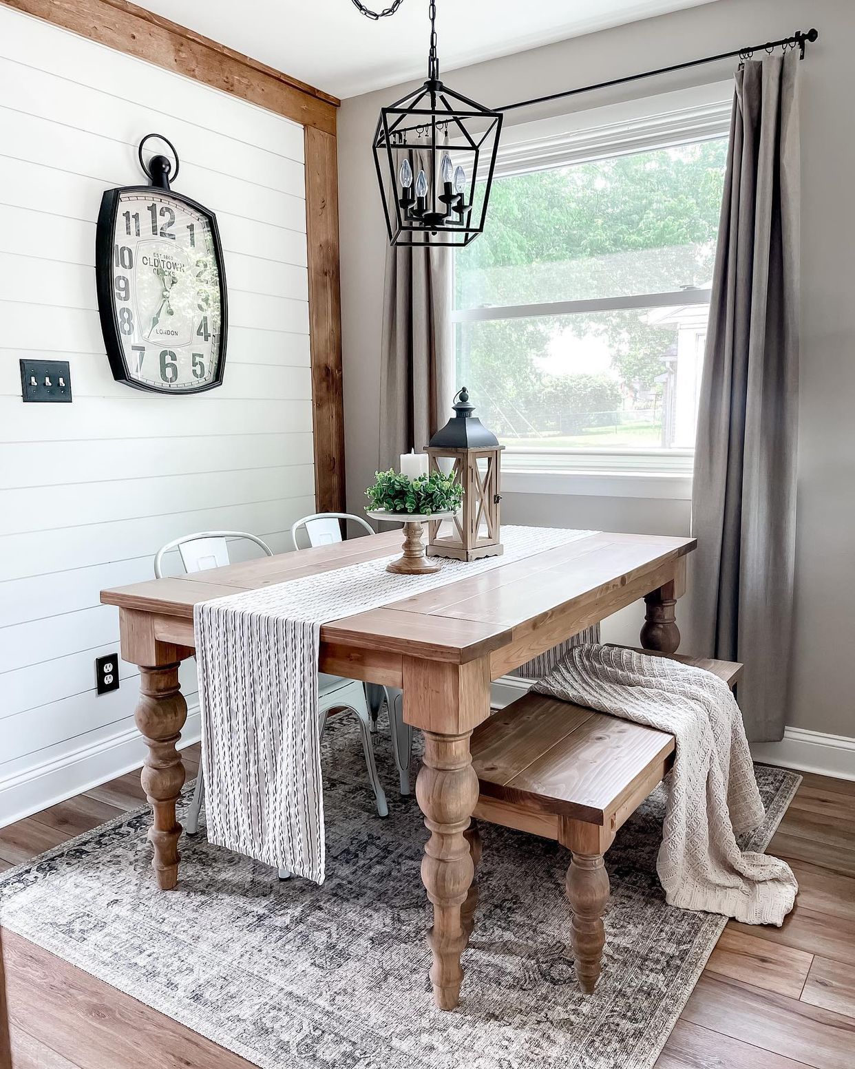 Custom Dining Table Monastery farmhouse Modern Rustic Set Bench