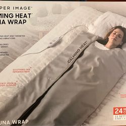 Sharper image calming heat, sauna wrap