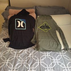 2 Hurley Hoodie Tops For Boys 