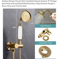 Antique Shower Faucet Set 