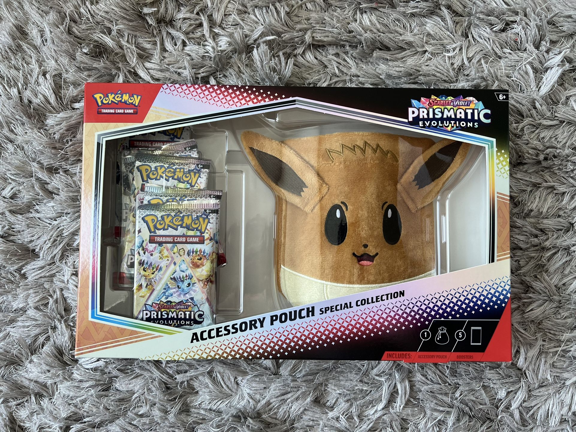 Pokemon Scarlet & Violet Prismatic Evolutions Evee Accessory Pouch Special Collection Box