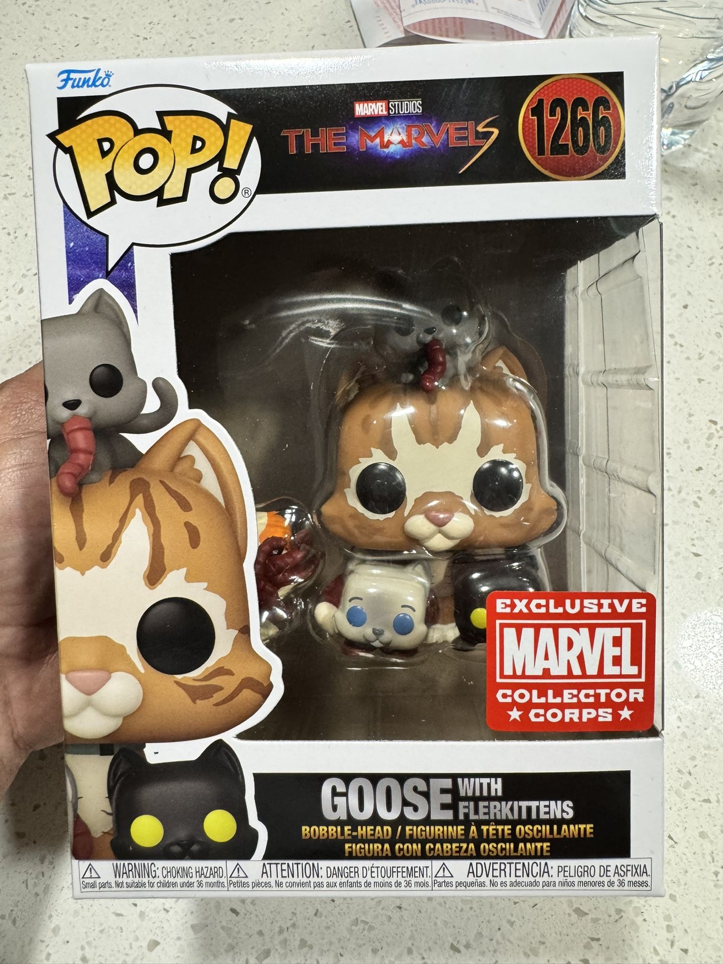 Goose with Flerkittens #1266 Funko Pop! Marvel Collector Corps Exclusive The Marvels