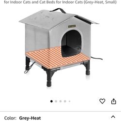 Heated Cat House For Indoor Cats In Winter, Waterproof, Fully Insulated Shelter For Stray And Feral Cats, Great For Cat Houses For Indoor Cats And Cat