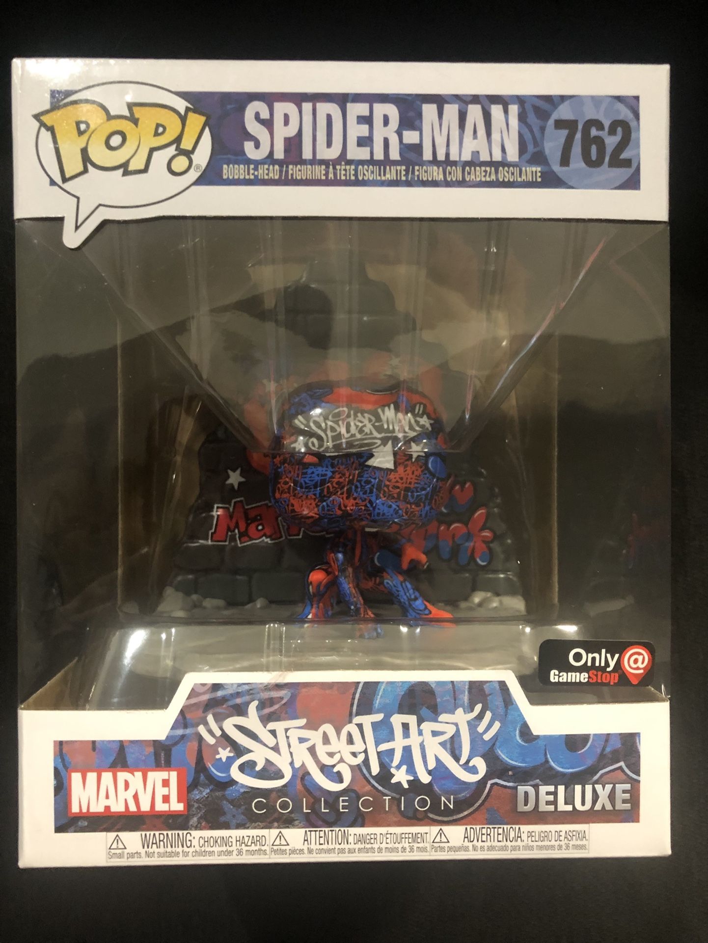 Funko Pop Marvel Comics Spider-Man #762 Street Art Collection GameStop Exclusive