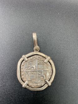 Atocha silver coin pendant
