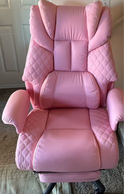 Pink office gaming chair