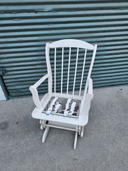 White rocking chair