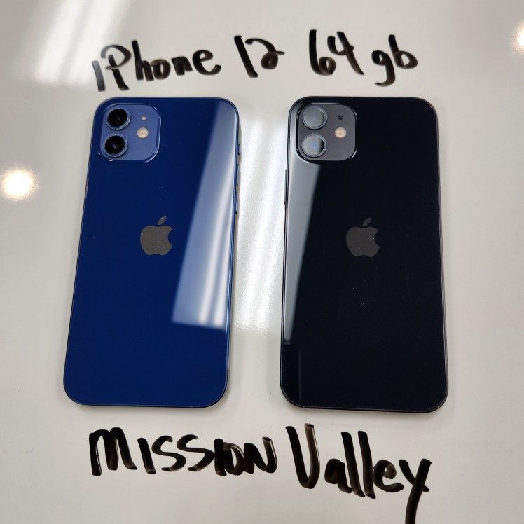 iPhone 12 64GB Unlocked | Mission Valley | w/ Warranty 