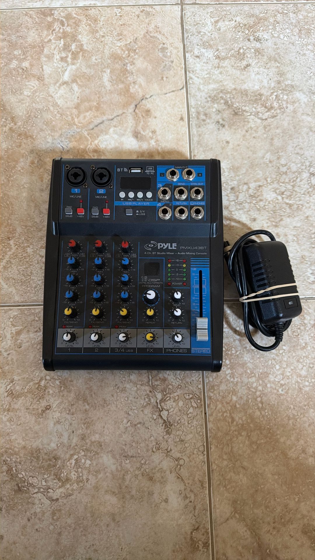 Pyle Pro PMXU43BT Compact 4-Channel, Bluetooth-Enabled Audio Mixer