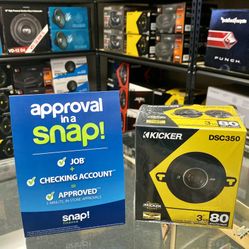 New Kicker 3.5” inch 80 Watts Max Car Audio Speakers (pair) No Credit Easy Financing ✅🔥