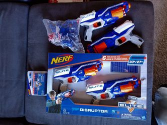 Nerf N Strike Elite Disruptor 6 Dart Rapid Fire Nerf Blaster 4 Pack with extra darts

Condition
2 used & 2 new in box

Experience the excitement, ener