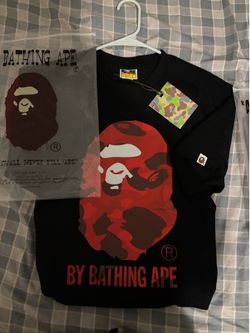 red bape tee size large