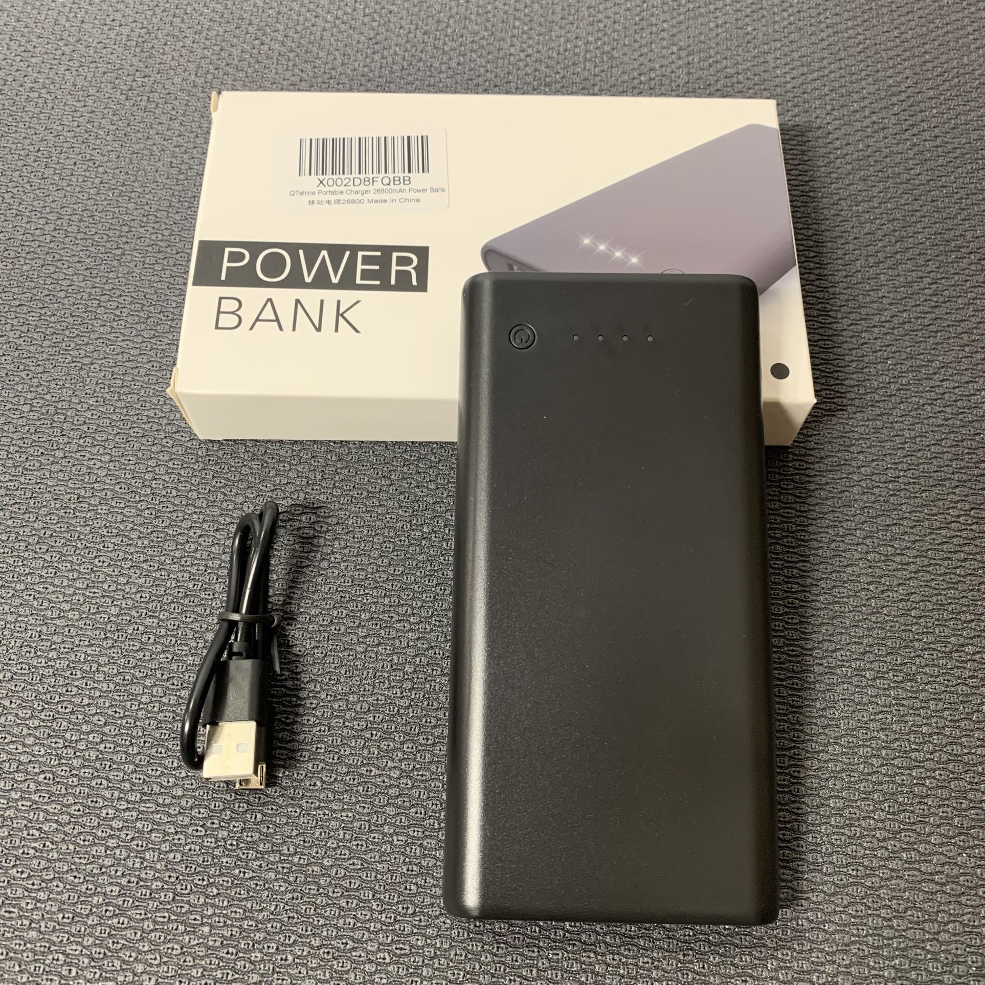 Portable Charger Power Bank 26800mah, Ultra-High Capacity Safer External Battery Pack Compact with High-Performance and 2 USB Output