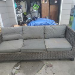 Outdoor Sectional Table And Ottoman