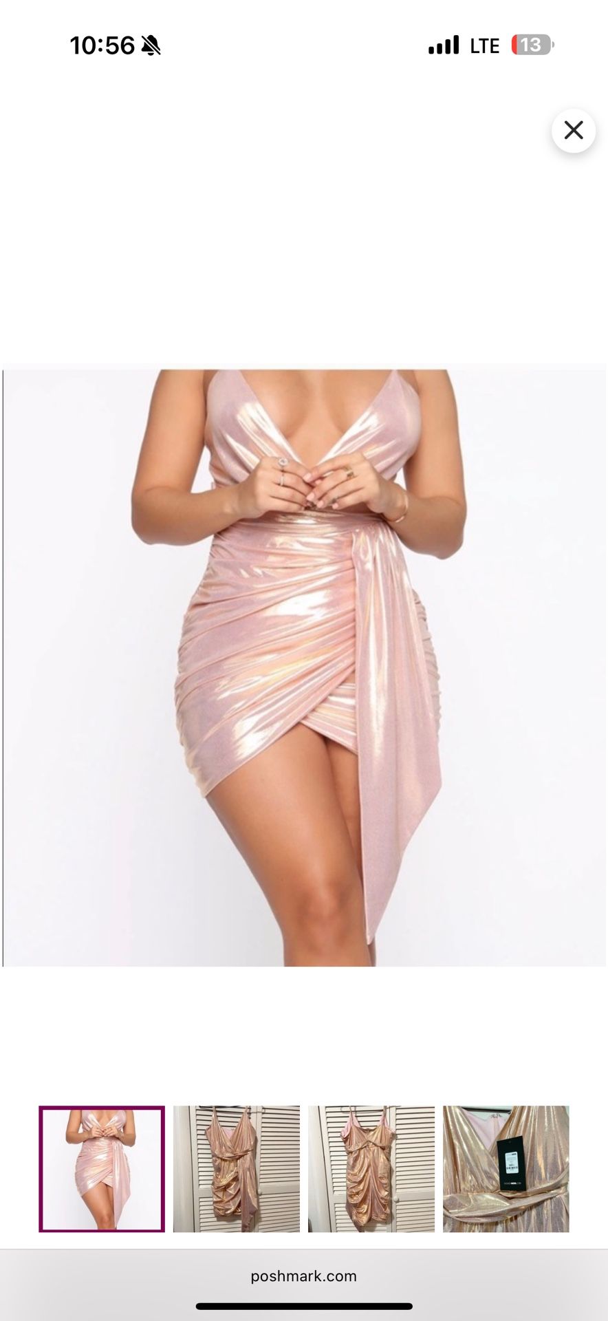 metallic mini dress 
