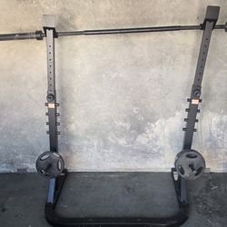 GYM WEIGHTS RACK AND BAR $50***