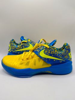 Nike Zoom KD 4 Scoring Title 2025 Blue Yellow Basketball FZ5916-400 Mens Size 12